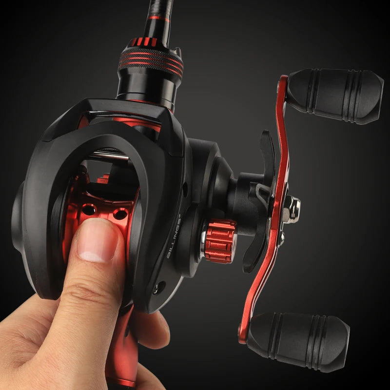 Baitcasting Reel 8KG Max Drag Baitcaster Fishing Reels 7.2:1 Gear Ratio Magnetic Brake System Casting Reel for Freshwater Saltwater Bass Trout Carp Fishing