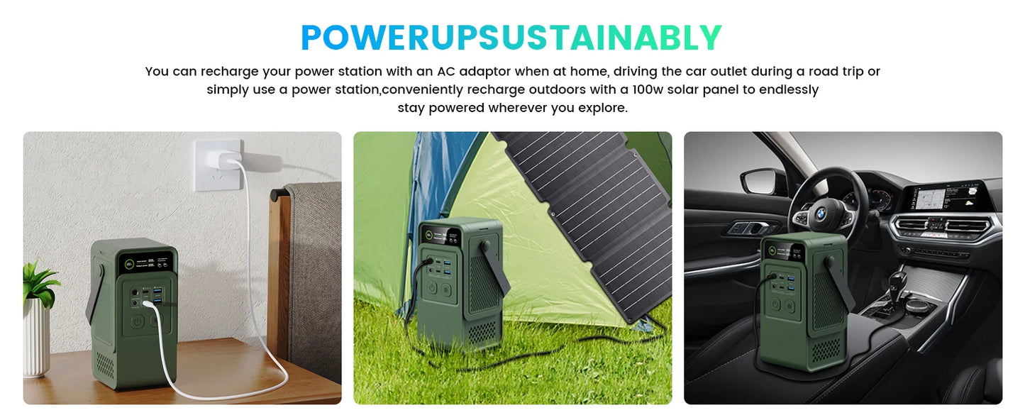 200W Power Station Camping 192Wh Lifepo4 Power Bank 60000mAh Portable Charger Battery Emergency Power USB TYPE-C Port