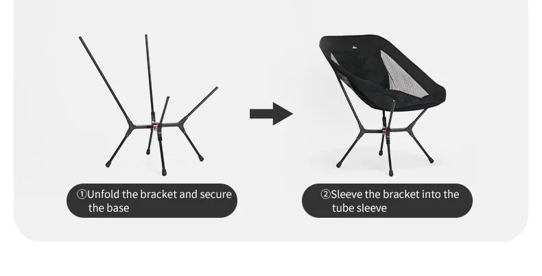 Ultralight Folding Camping Chair Aluminum Alloy Fishing Chair 200kg Load Portable Compact Backpacking Hiking Chair