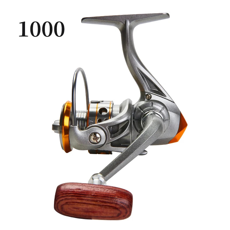 Spinning Reel 12KG Max Drag Professional Fishing Reels 5.2:1 Gear Ratio Fold Rocker Metal Spool 1000/7000 Ideal for Freshwater Saltwater Bass Trout Fishing