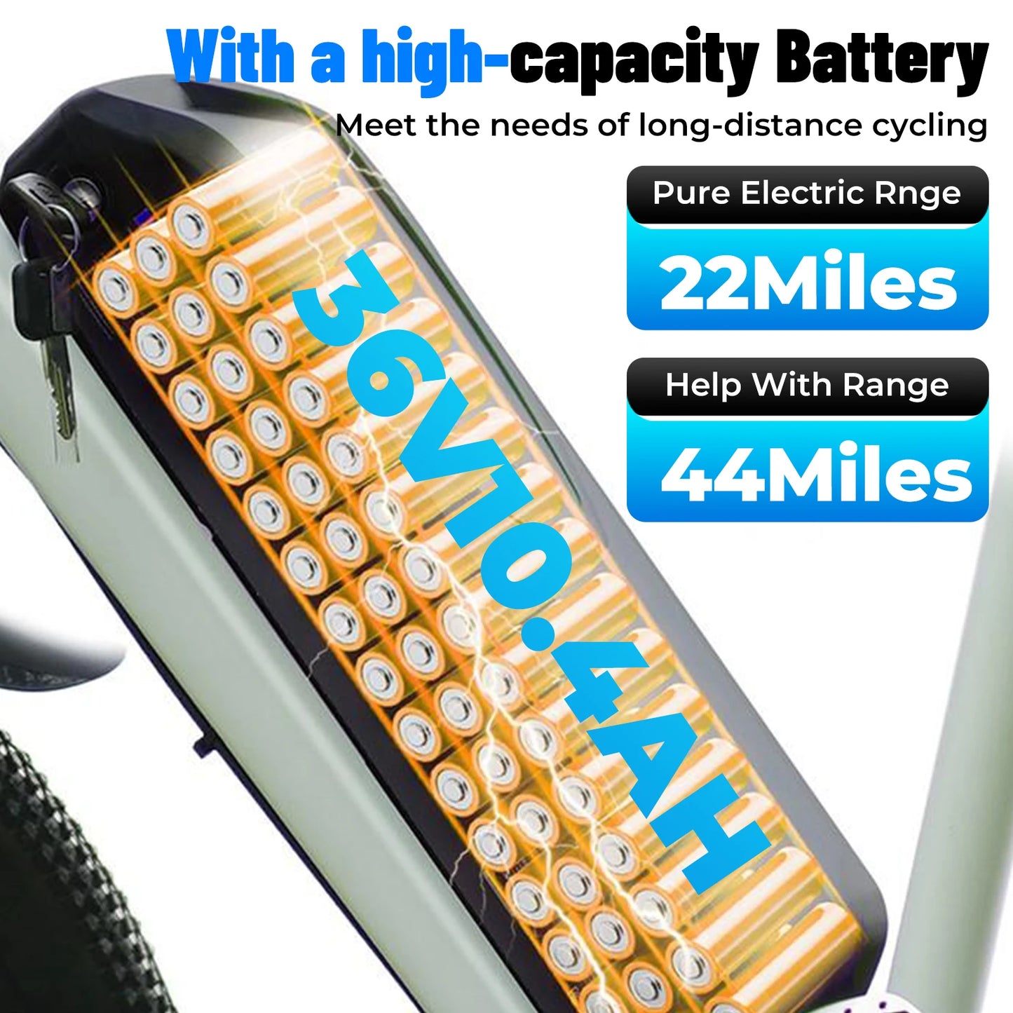 【1 Year Warranty】 Electric Bike,26" Fat Tire Ebike for Adults,350W Peak,Electric Mountain Bike,19.9mph,E bike UL2849