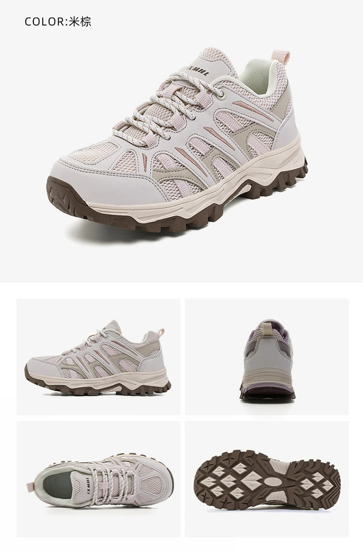 Woman Outdoor Hiking Sneakers Summer Breathable Non-slip Mesh Trail Shoes Wear-resistant  Trekking Footwear for Camping Climbing