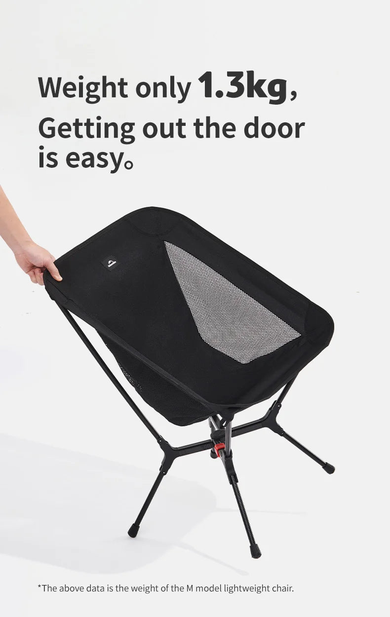 Ultralight Folding Camping Chair Aluminum Alloy Fishing Chair 200kg Load Portable Compact Backpacking Hiking Chair