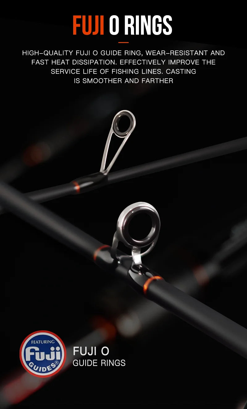 Black Arrow Spining Baitcasting Fishing Rod 4.92FT LureWeight 0.8-10gUL Carbon Fiber FUJI O Guide Rings BFS Two Sections