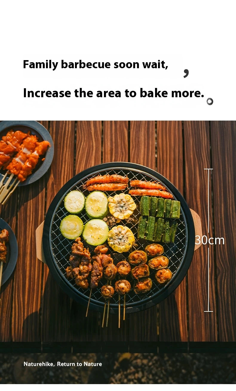 Outdoor Tabletop Barbecue Stove High Temperature Resistant Charcoal Pot Split Storage Camping Gear Picnic BBQ Stove