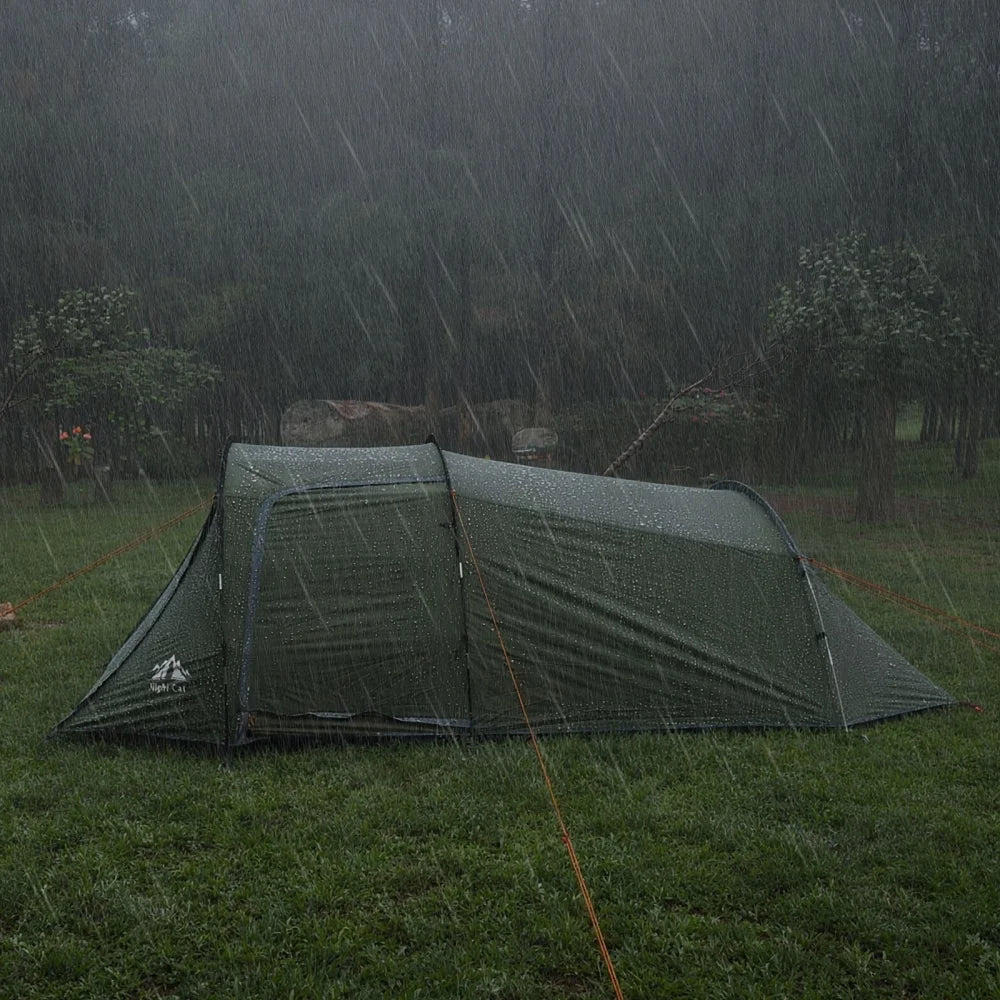 4 Person Tent with Porch: Portable Family Camping Tent Waterproof Tunnel Tents for Camping Outdoor Adventure