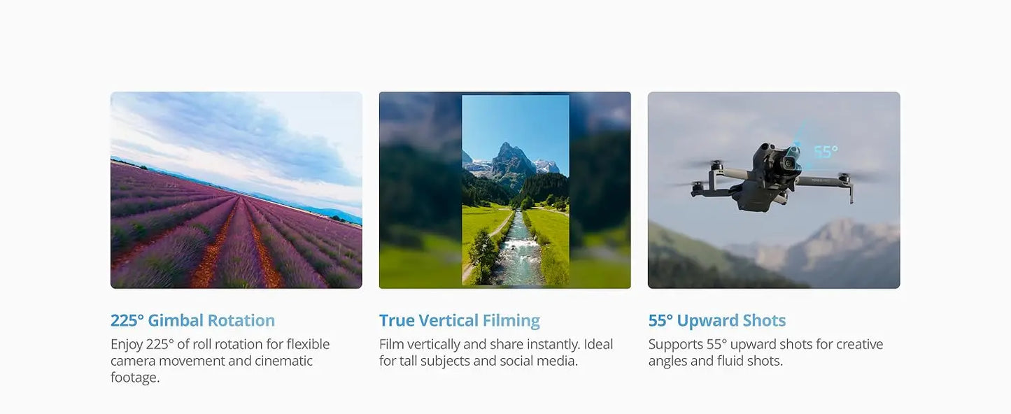 Mini 5 Pro Fly More Combo DJI RC-N3 Vlog Drones with 1-Inch CMOS Mini 5 Pro 4K Camera Drone for Beginners ActiveTrack 360° 225° Gimbal Rotation 3 Batteries