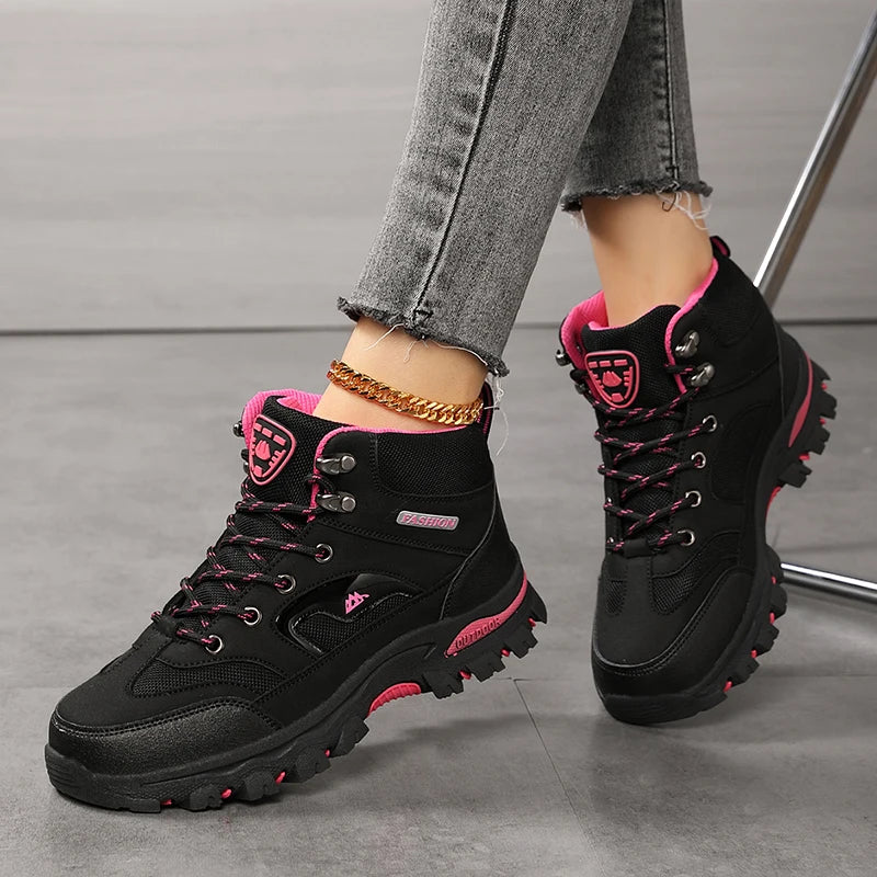 Women Boots Waterproof Outdoor Hiking Boots Women's Safety Work Shoes Walking Sneakers Non Slip Ankle Boots Botas De Mujeres New