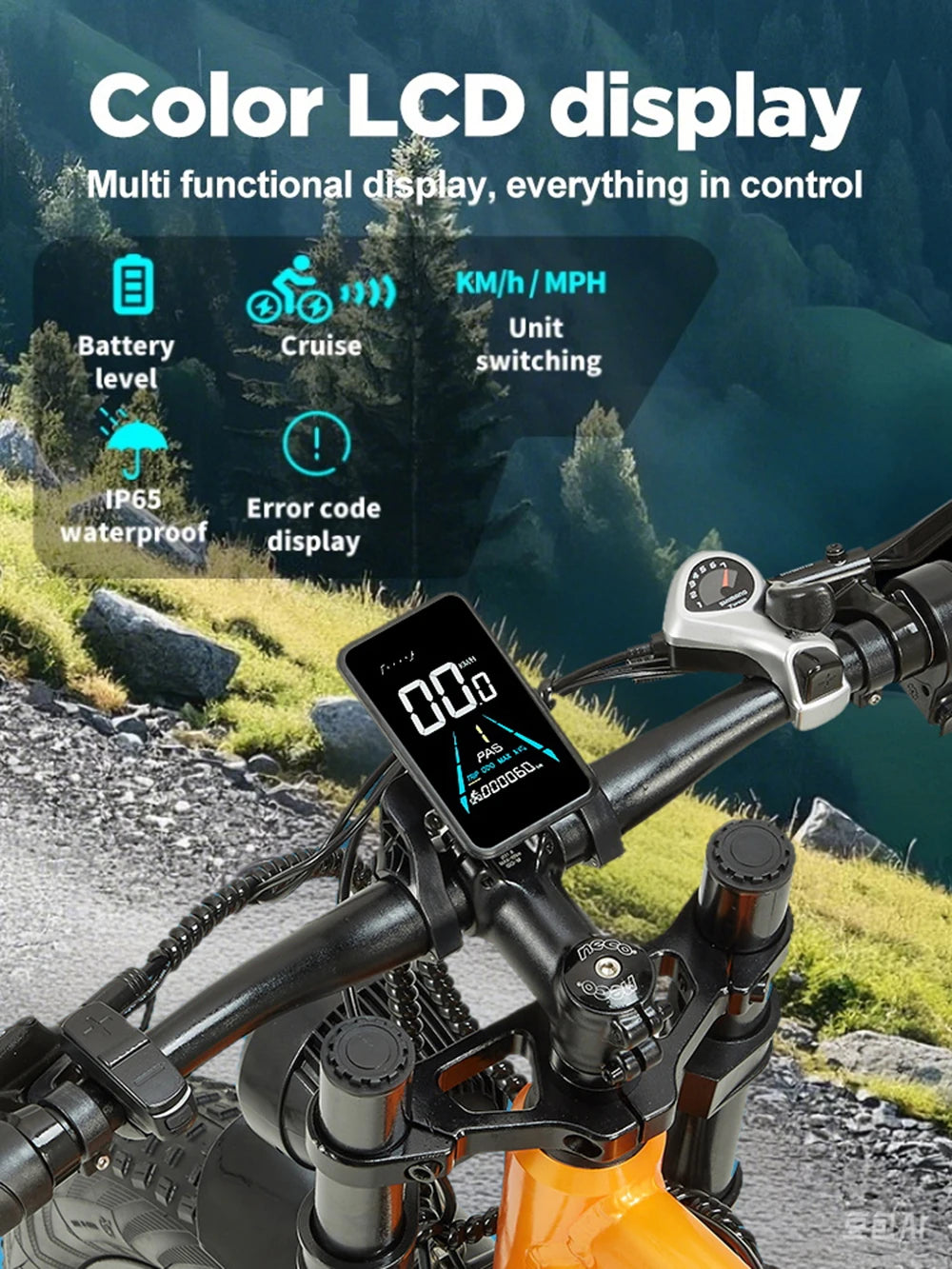 Electric Bicycle 2000W Motor 48V 20Ah Battery 50km/h E-Bike 26x4 Inch Tire Off-road Electric Bike Mountain Ebike Snowmobile Bike