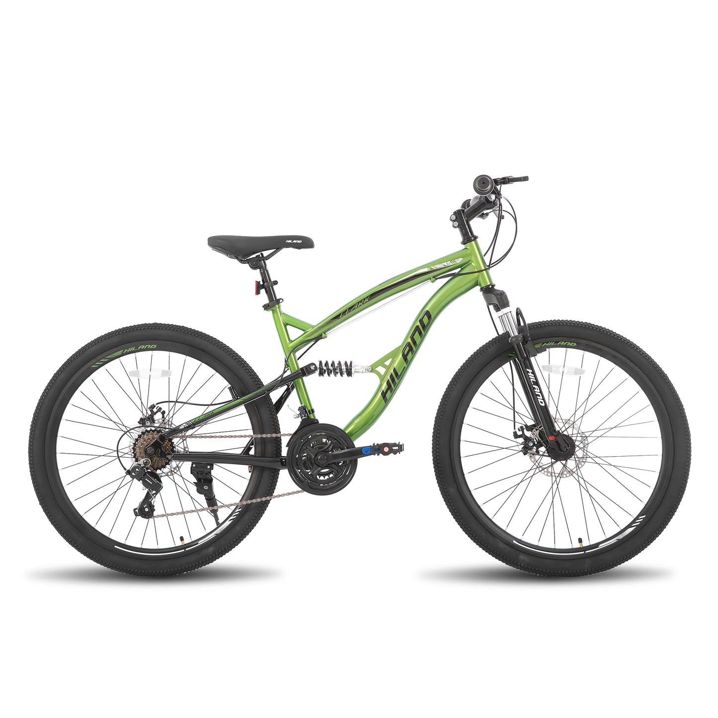 Full Suspension Mens Mountain Bike, 21 Speed, 26 Inch Wheel, Dual Disc Brake Bike for Men Womens Adult Bicycle
