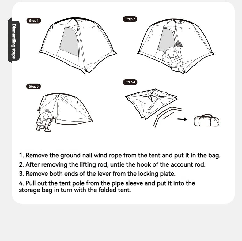 Dune 7.6 Camping Tent 2 People 4 Season Tent Ultralight PU2000mm Outdoor Travel iking Tent With Chimney Screen Window