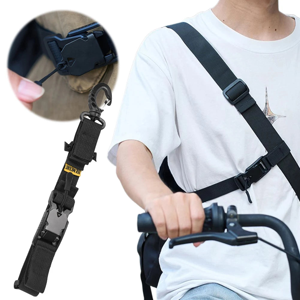 Three Point Auxiliary Backpack Stability Strap Adjustable Fixed Shoulder Bag Anti Slip Strap for Sling Packs & Messengers