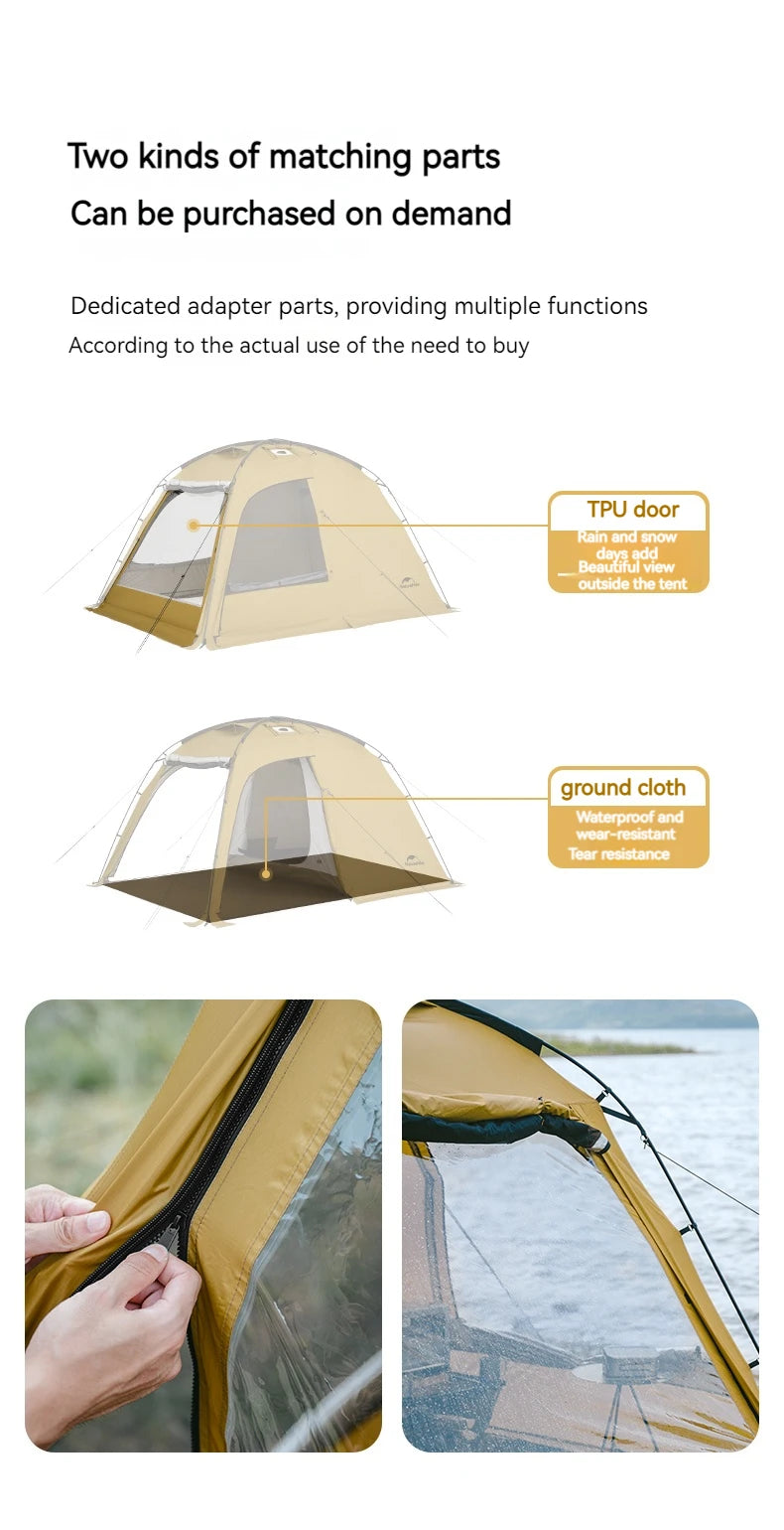 Dune 7.6 Camping Tent 2 People 4 Season Tent Ultralight PU2000mm Outdoor Travel iking Tent With Chimney Screen Window