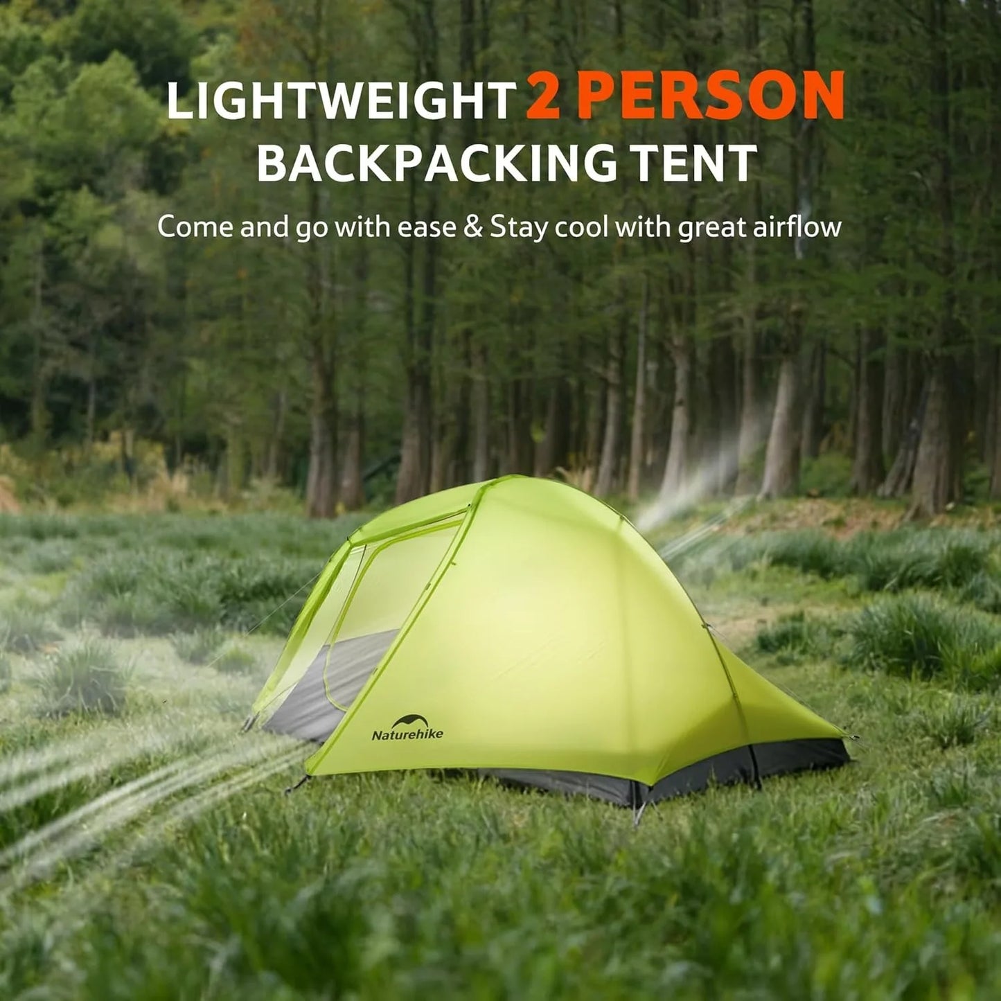 Hiking Tent Outdoor Camping Ultralight Rainstorm Protection Wild Tent 1 2 Person 0D Nylon Backpacking Tent