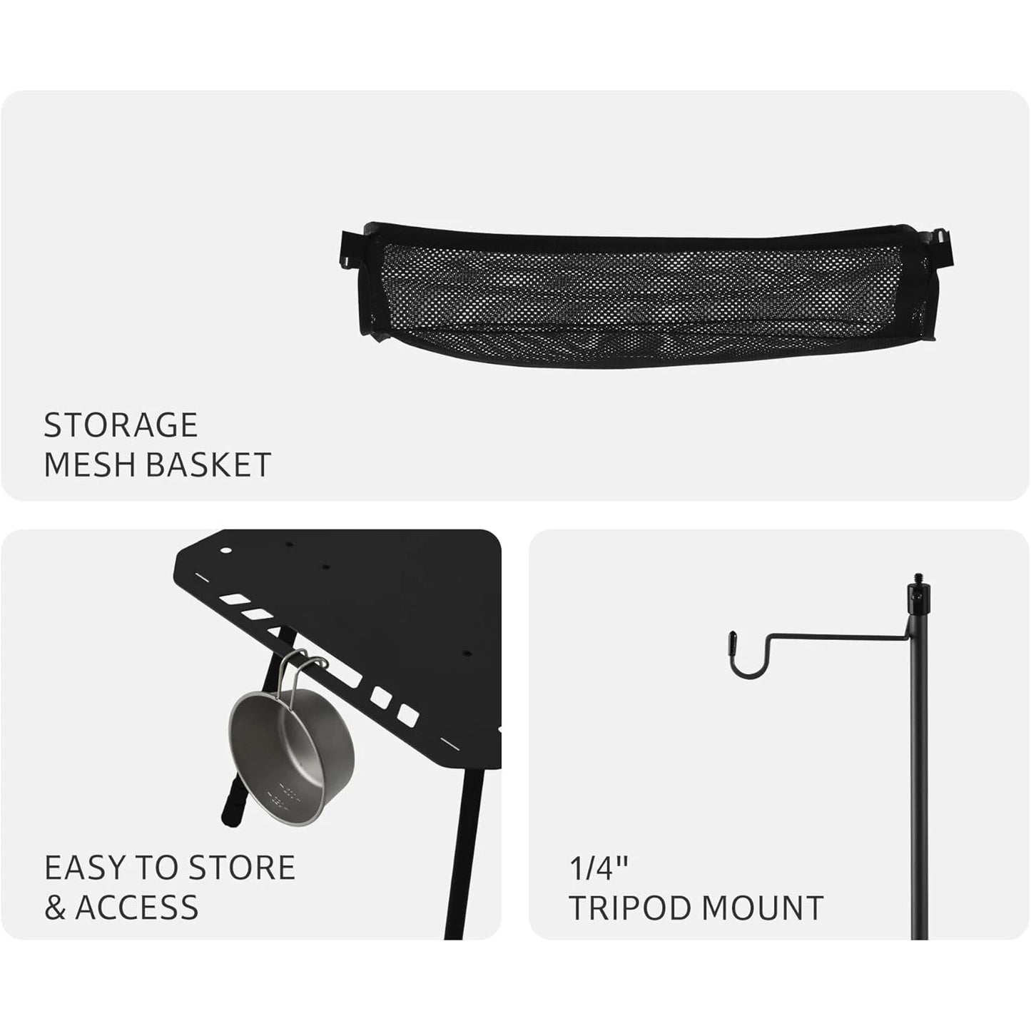 H02 IGT Table Camping Multifunctional Tactical Table Height Adjustable Desk Kitchen Folding Table BBQ Picnic