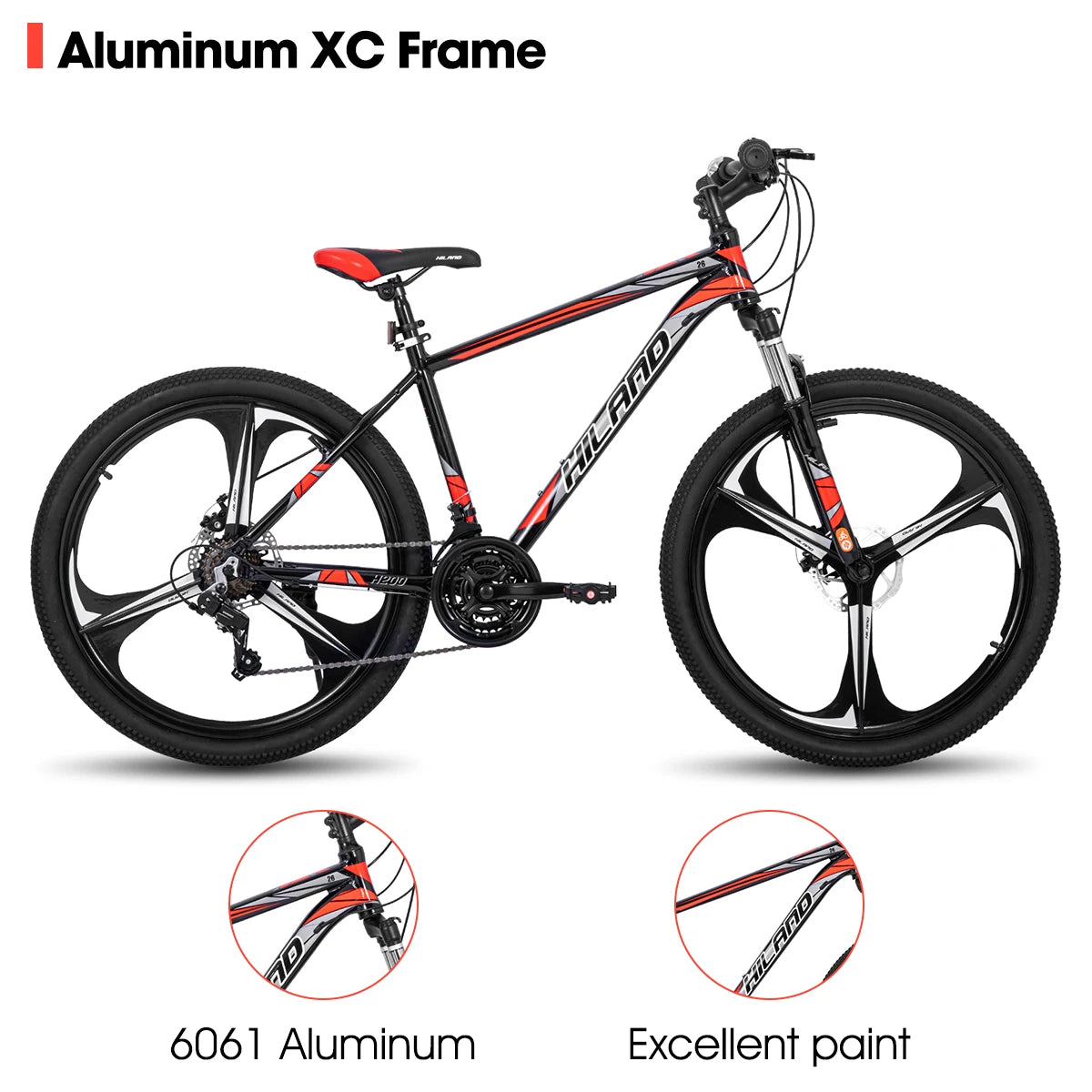 Mountain Bike,Shimano 21 Speeds Drivetrain,Aluminum Frame 26 Inch Wheels, with Disc-Brake for Men Women Men's MTB Bicycle