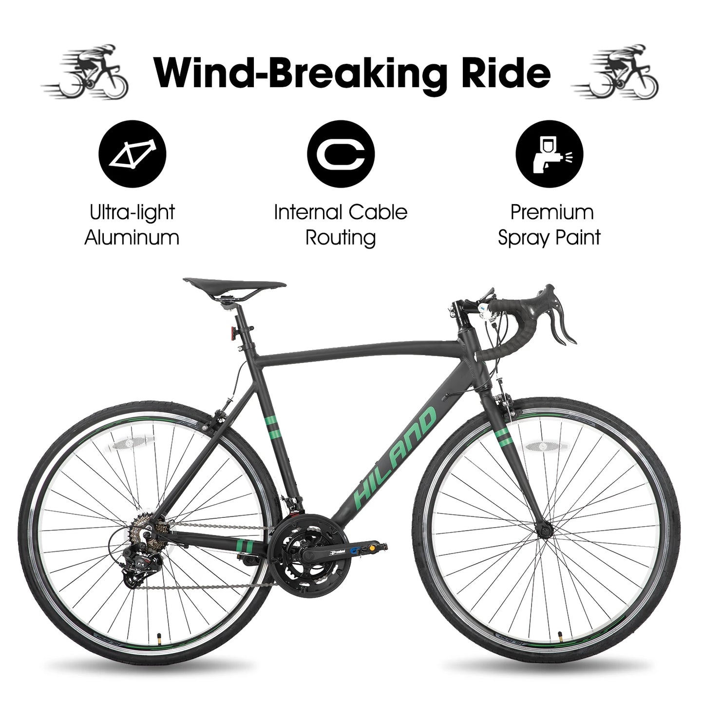 Aluminum Road Bike,Shimano 14 Speeds, 53/57cm Frame, Racing Bike for Men Mens Racing Bike