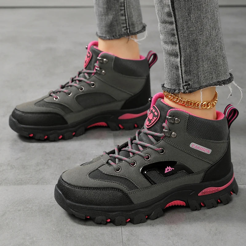 Women Boots Waterproof Outdoor Hiking Boots Women's Safety Work Shoes Walking Sneakers Non Slip Ankle Boots Botas De Mujeres New