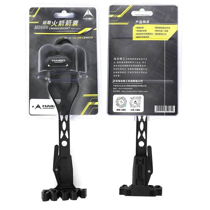 Portable Arrow Quiver Quick Release 4-Arrow Nylon Holder for Compound Bow Hunting Target Practice and Field Shooting