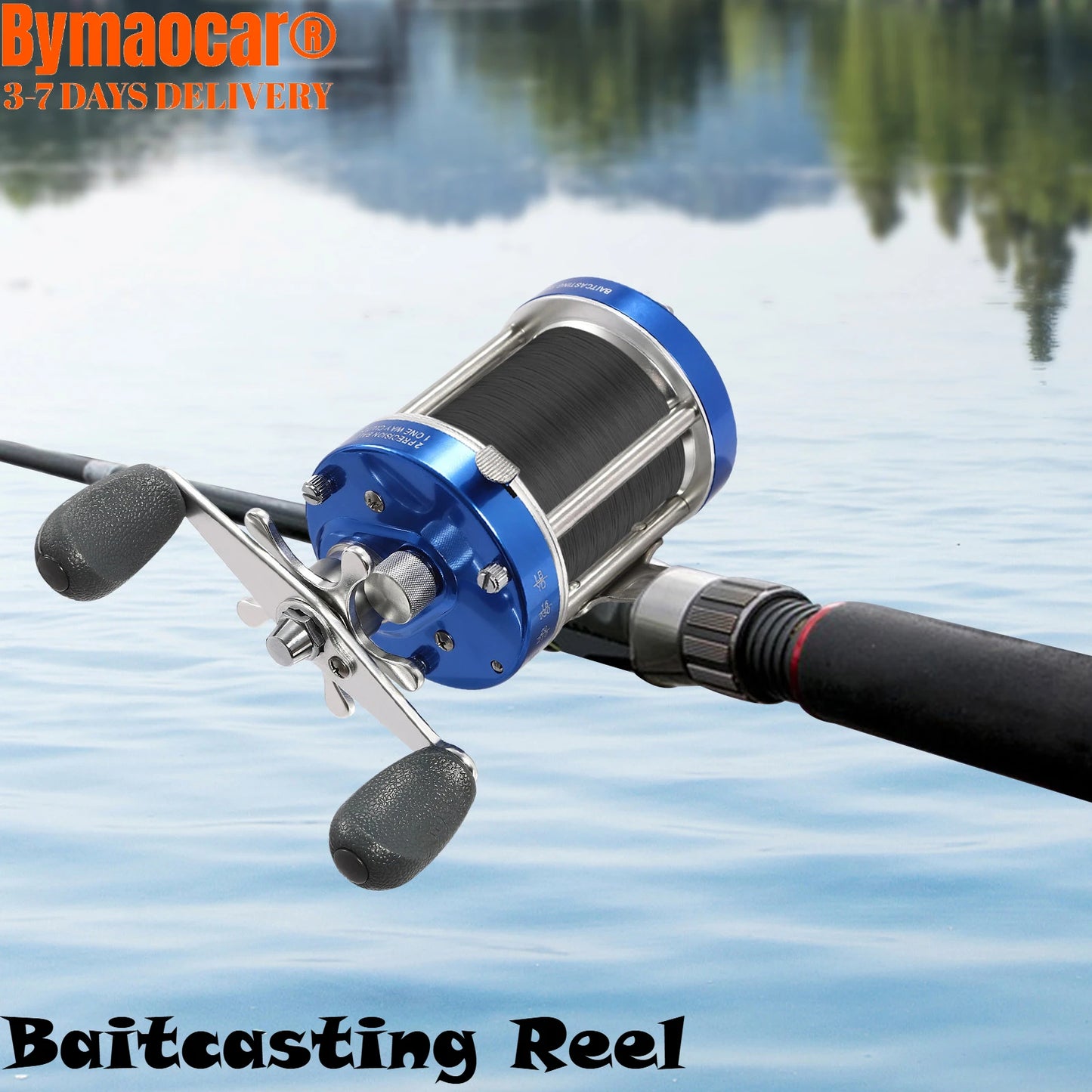 Reel Model #90A Left Hand Retrieve Gear Ratio 3.2:1 Round Baitcasting Conventional for Catfish, Tuna, Inshore Saltwater Fishing