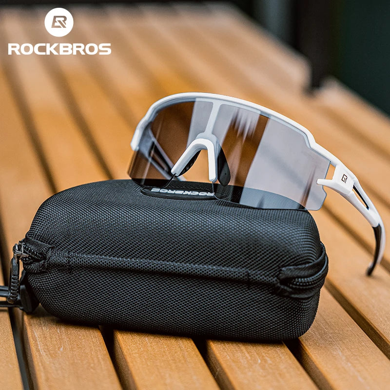 Cycling Glasses Photochromic Polarized Lens Bike Glasses UV400 Protection Eyewear Sunglasses MTB Road Bicycle Goggles
