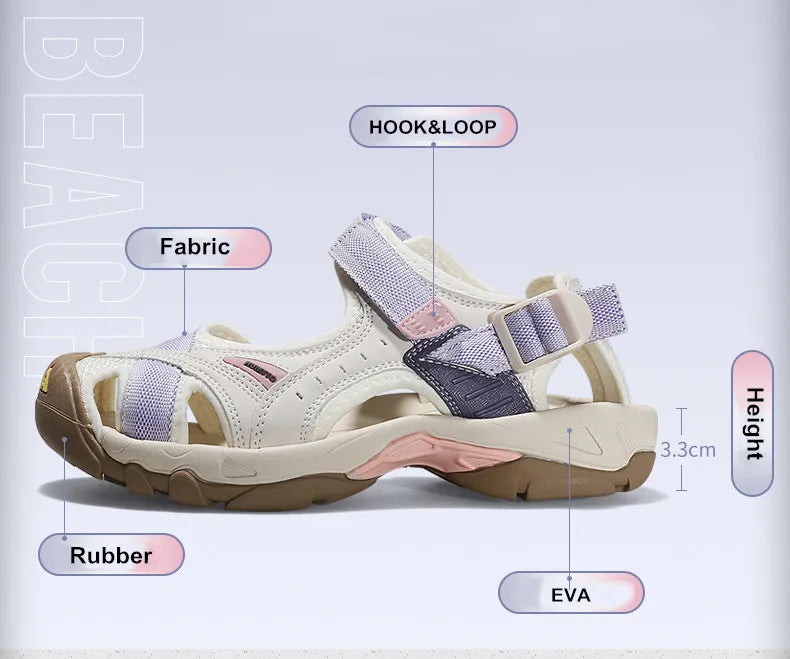 Summer Hiking Shoes Outdoor Sandals for Women Breathable Water Beach Womens Sandals Camping Climbing Aqua Sneaker HT-9602