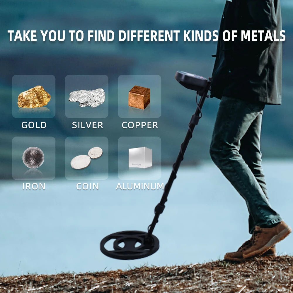 TC1 Underground Professional Portable Metal Detector With Multiple Modes Gold Detector Outdoor Treasure Hunting Adventure Beach