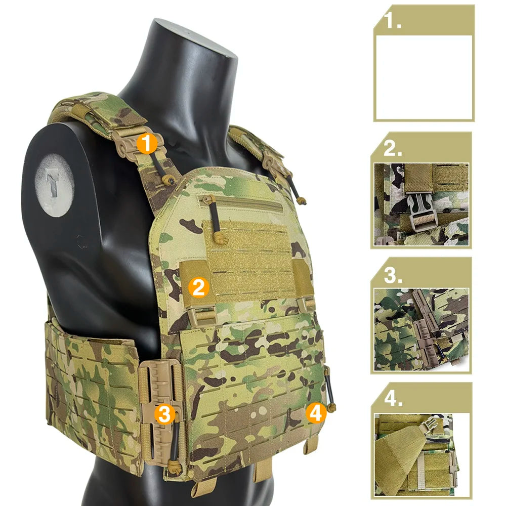 VT05 LAVC Modular Qucik Release Full Protect  Upgrated Laser Cutting plate carrier  Nylong tactical vest
