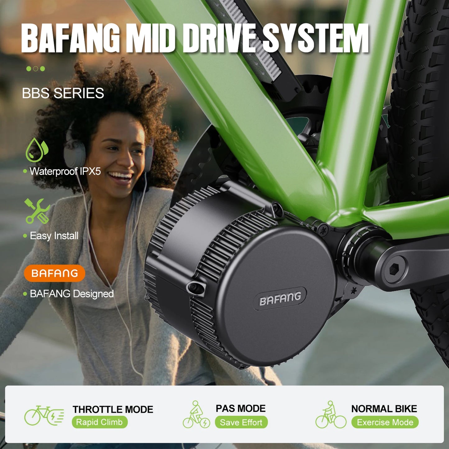 750W 48V Motor Kit Complete Set Electric Bike Middle Drive 8fun BBS02 BBS02B EBike Conversion Kit Central Bicycle Engine