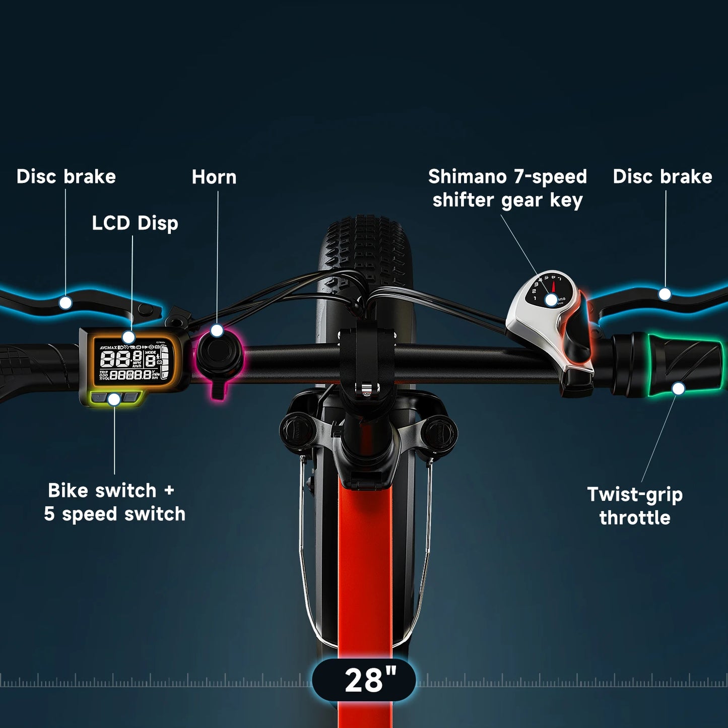 1000W Peak Electric Bike for Adults Foldable 28+MPH 80Miles Removable Battery Fat Tire Off-road E-bike EK4 EK5 Mars700