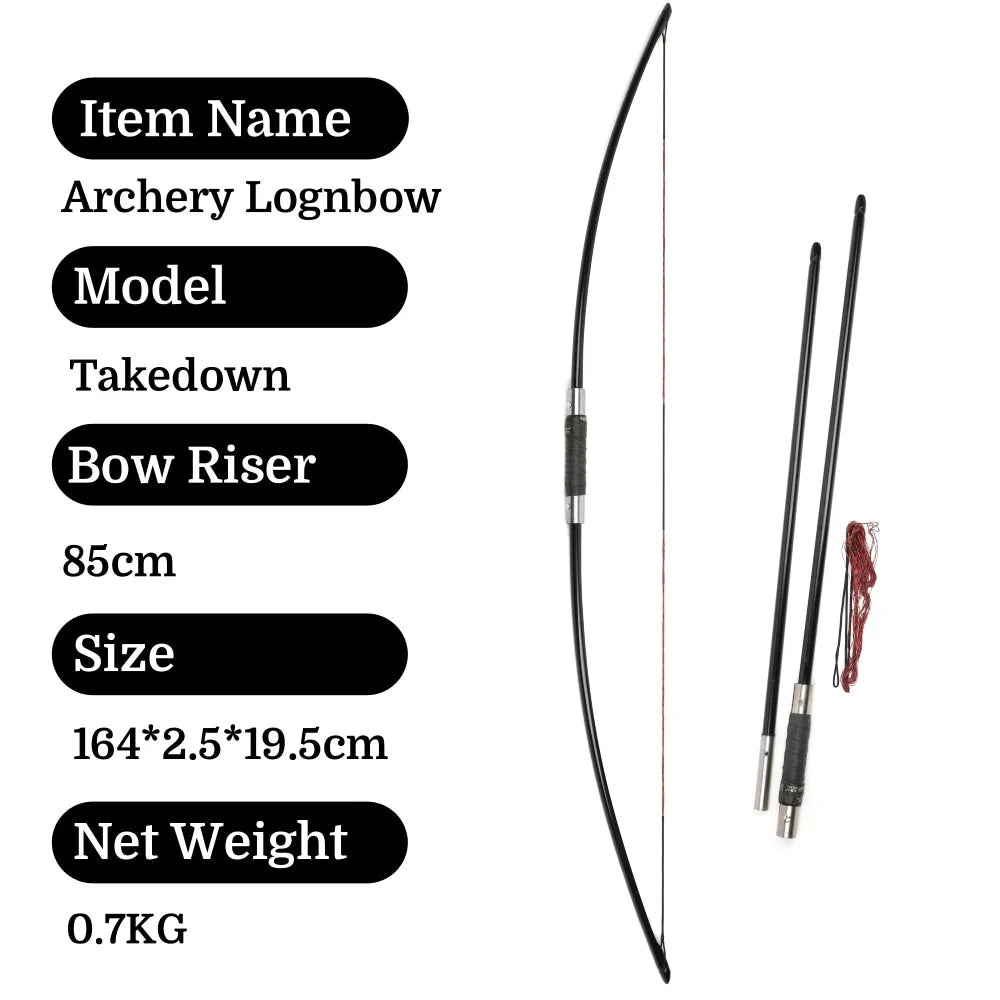 English Longbow 64.5" 60/65/70lbs RH/LH Compatible Arrow Set for Adults Archery Hunting Shooting Target Practice Outdoor Sports Durable Traditional Hunting Bow Accessories