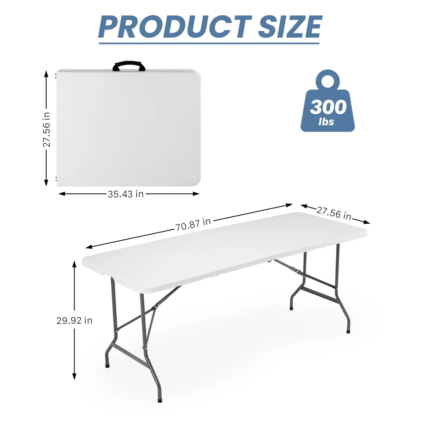 Portable Folding Outdoor Camping Table Camping Hiking Heavy Duty Foldable Table with Carrying Handle Safety Lock For Camping Furniture