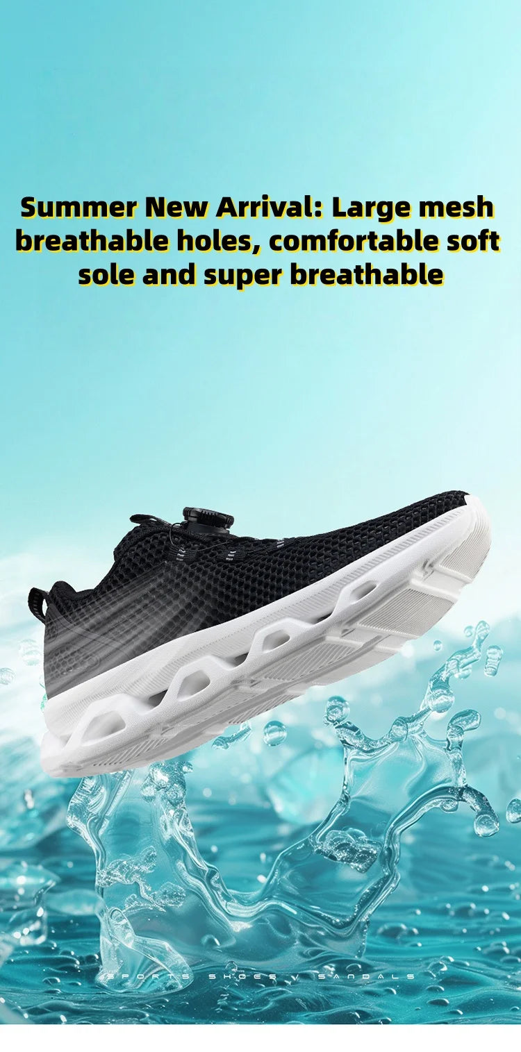 Summer Ladies Mesh Breathable Hiking Shoes Wading Upstream Shoes Women's Lightweight and Comfortable Outdoor Leisure Hiking Shoe