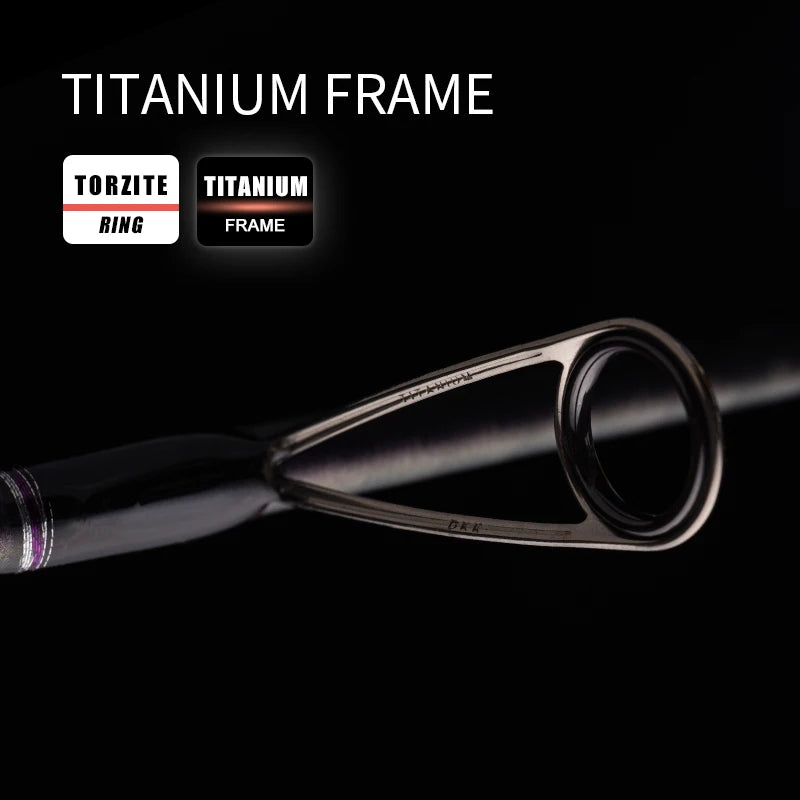 ACUTEVIOLET Regular Fast Action Rod TZ Ring TITANIUM FRAME 6FT Spinning and Casting Bass Pike Catfish Rod Trouts Perch