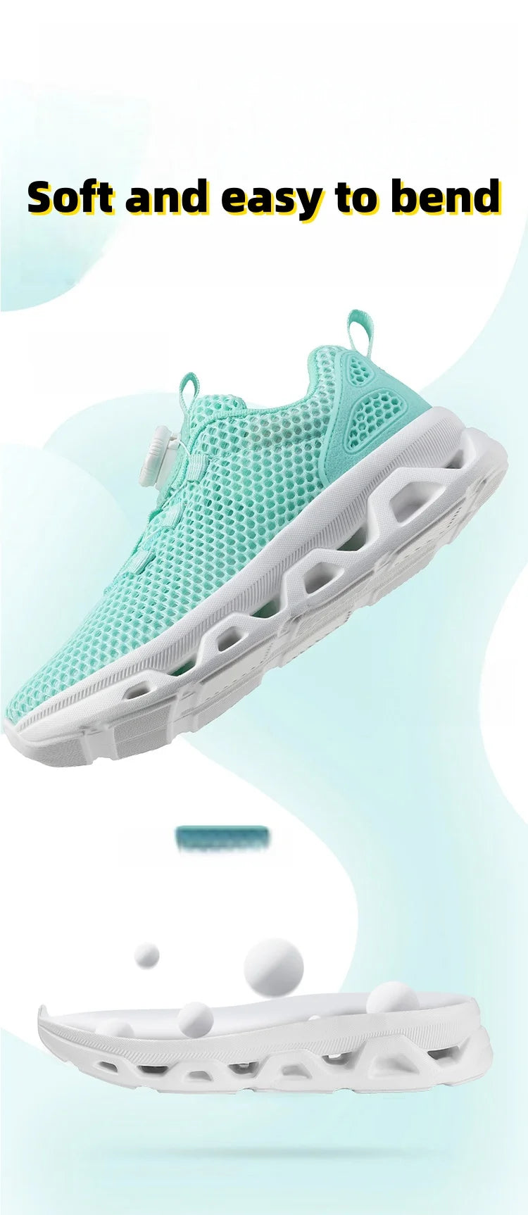Summer Ladies Mesh Breathable Hiking Shoes Wading Upstream Shoes Women's Lightweight and Comfortable Outdoor Leisure Hiking Shoe
