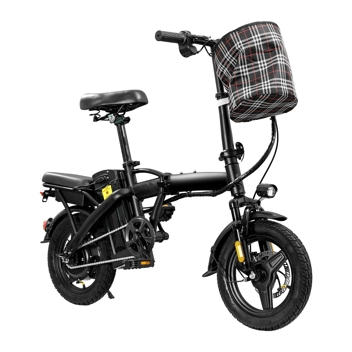 Lightweight Folding Electric Bike for Adults 48V 750W Peak Power 20MPH 18-22 Miles Range 14Inch Disc Brake Commuter E-bike