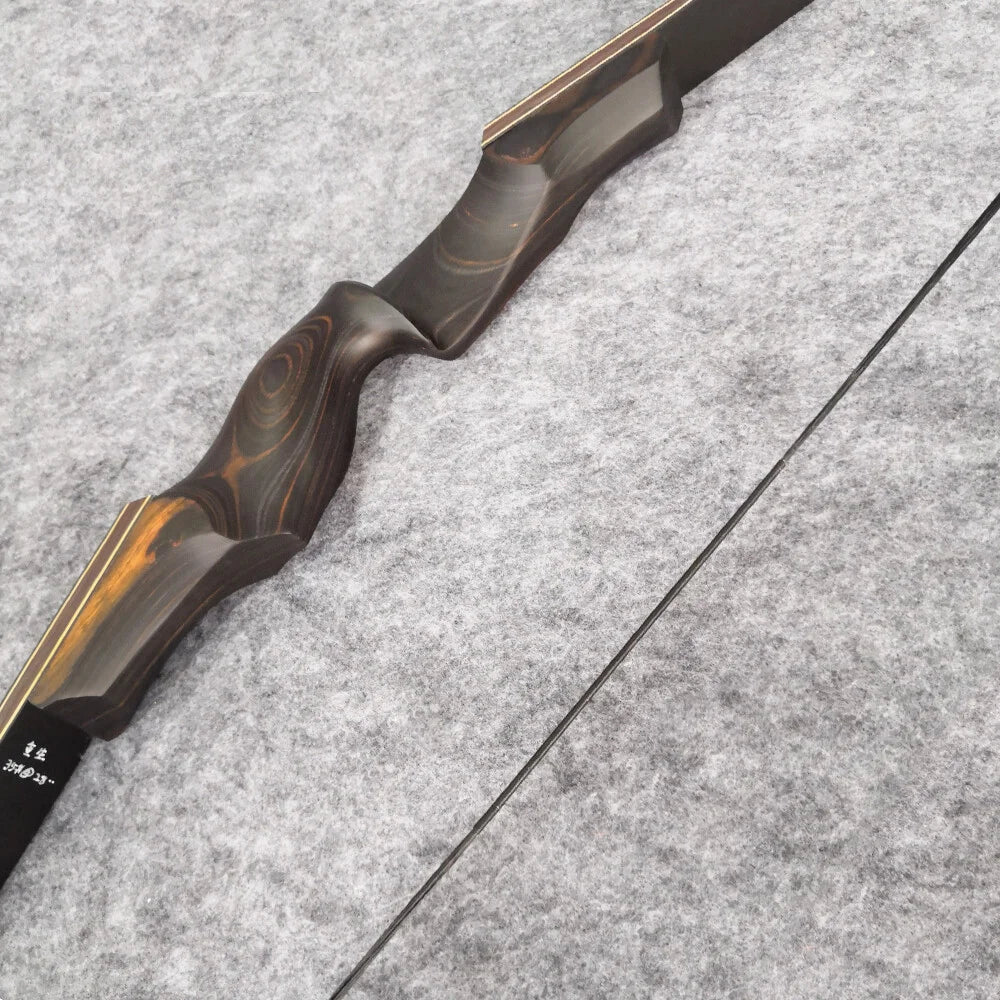 60inch Takedown Recurve Bow 40-60lbs Bamboo Core Limbs 15" Wooded Riser Right Hand Archery Hunting Shooting Target Split Bow