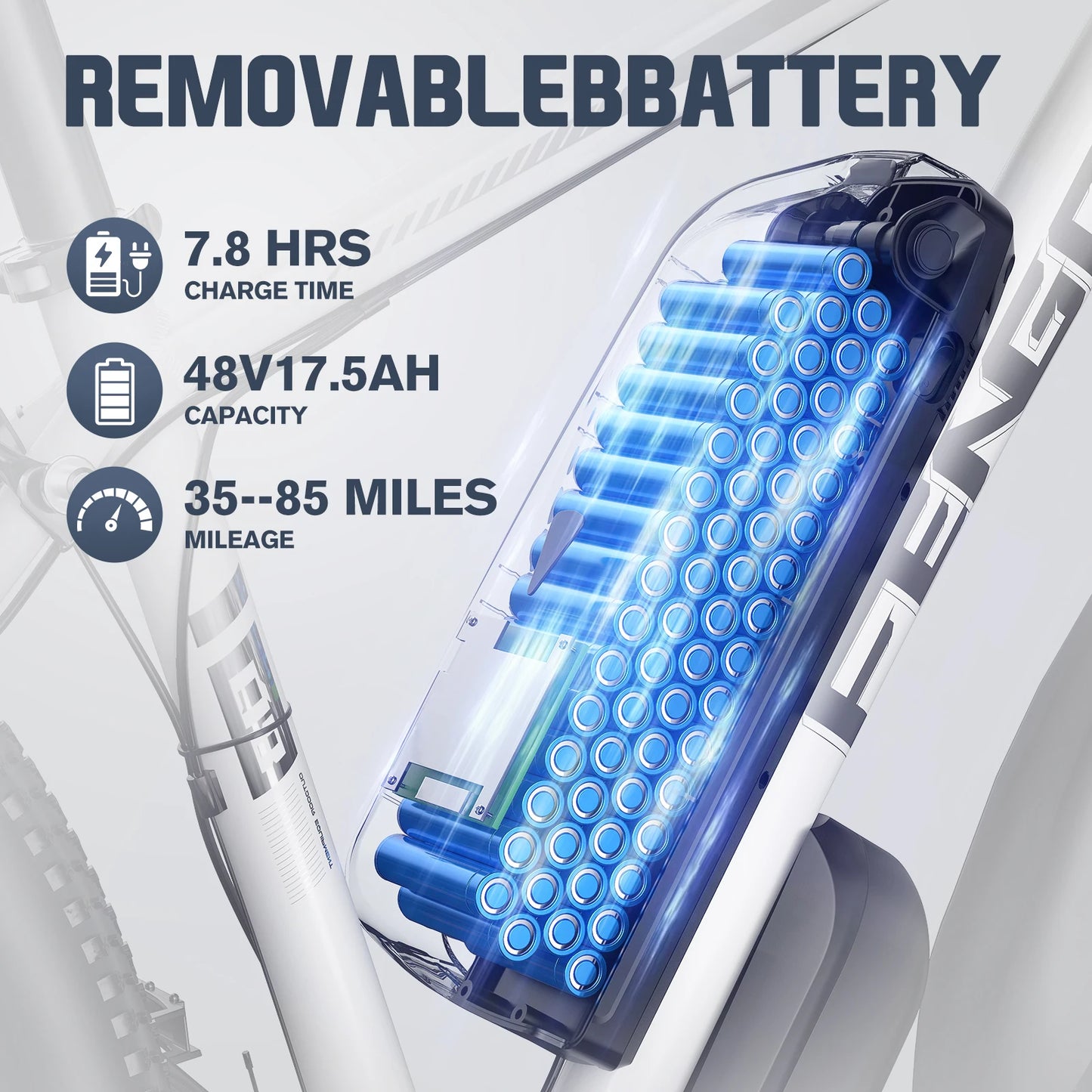 2000W dual motor electric bicycle 48V 840WH 80 mile range 32MPH 27.5-inch all terrain dual disc brake shock absorption