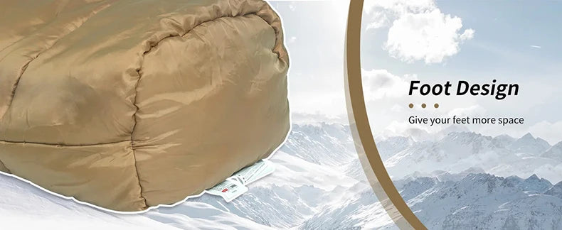 Mummy Sleeping Bags MJ300/MJ600 Cotton Camping Adults Sleeping Bag Ultra Winter Warm Mummy Sleeping Bag Indoor
