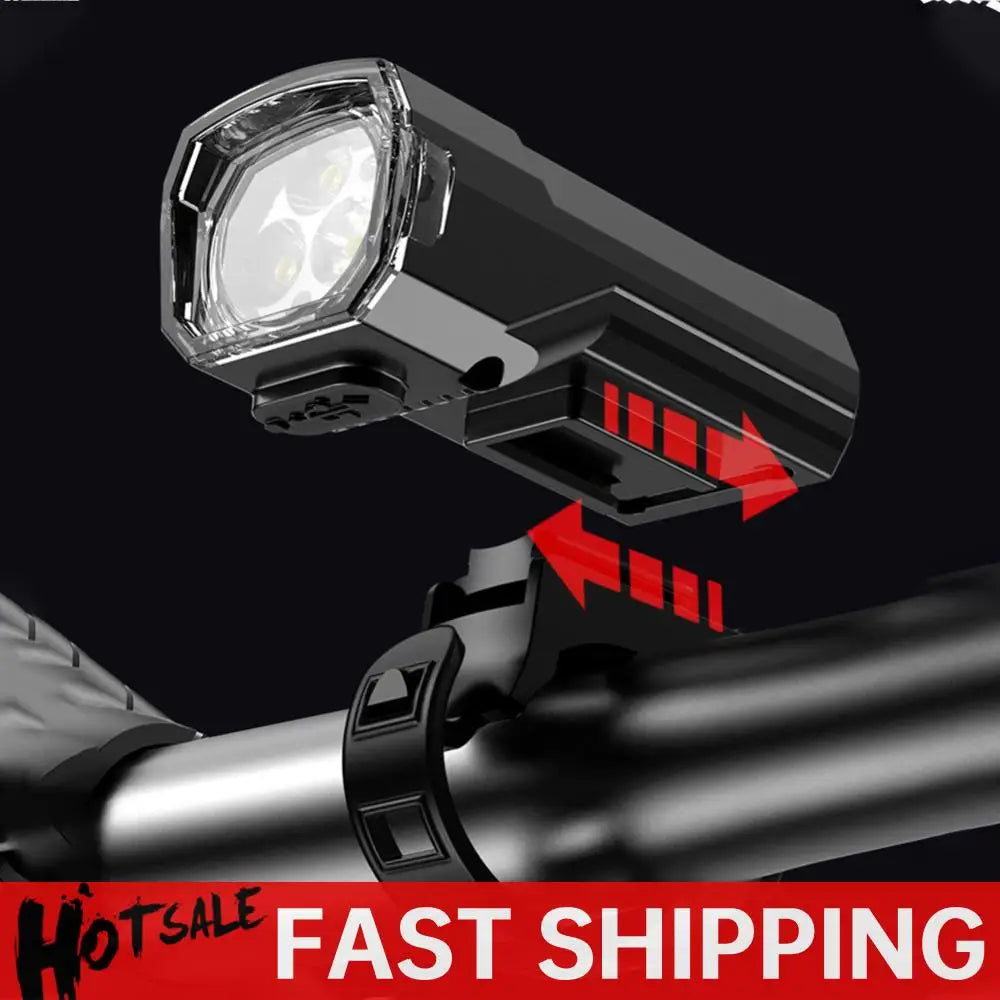 LED Bicycle Front Light Super Bright Bicycle Light Waterproof Bike Flashlight 3 Level Dimmable Bike Safety Lamp for Night Riding
