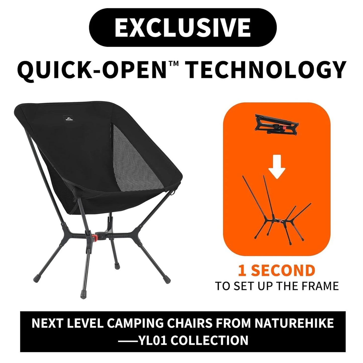 Ultralight Folding Camping Chair Aluminum Alloy Fishing Chair 200kg Load Portable Compact Backpacking Hiking Chair