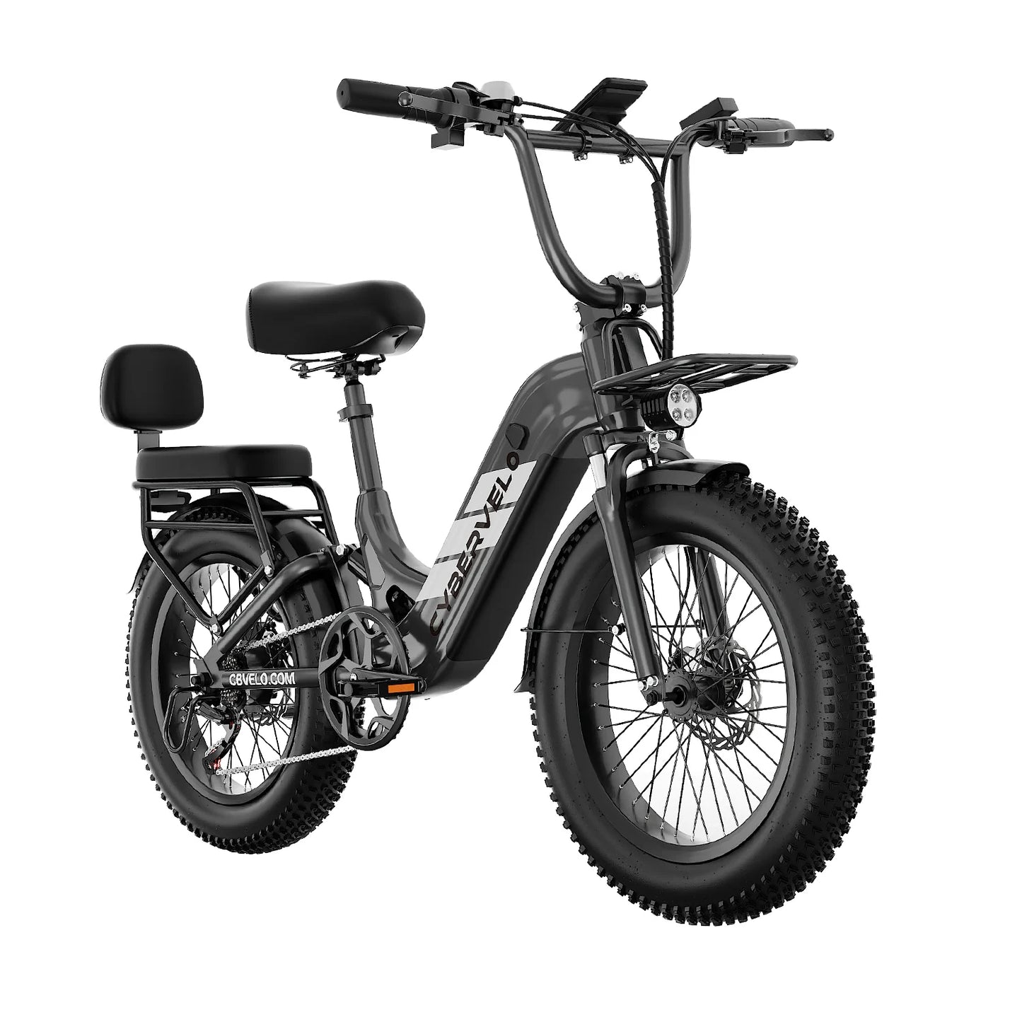 1000W Peak Step-Thru Electric Bike for Adults 20" Fat Tire 7-Speed Commuter E-Bike Up to 80 Miles Long Range 48V 20Ah Removable Battery EK12 EK8