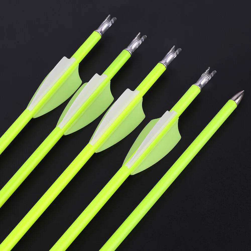 Mixed Carbon Arrows 12pcs 30/31 Inch Spine1500 ID4.2mm with 2 Inch Vanes for Compound Recurve Longbow Outdoor Practice Hunting Shootingl