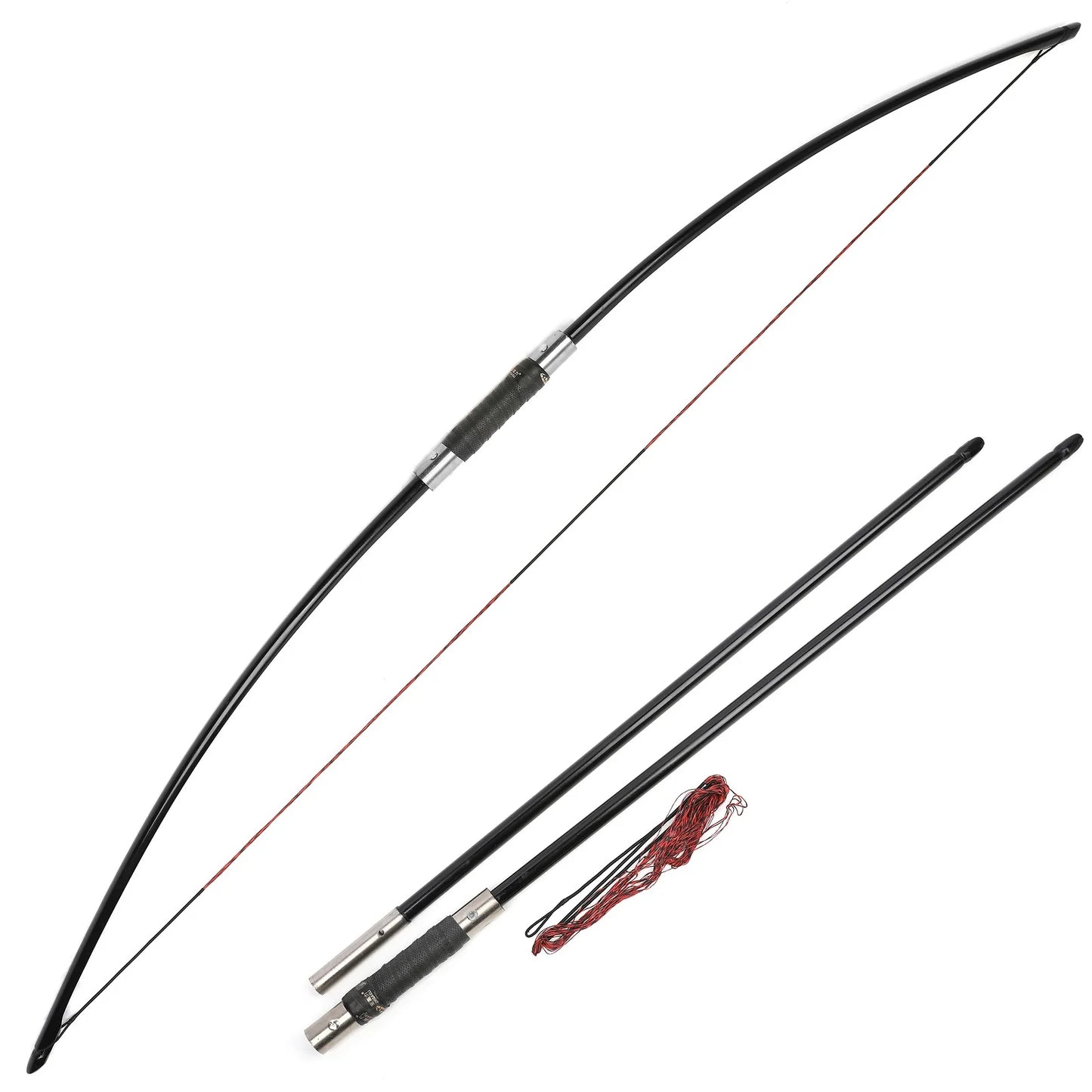 Takedown English Longbow 64.5" RH/LH Compatible 60/65/70lbs Draw Weight with Complete Arrow Set for Adults Archery Hunting Shooting Target Practice Outdoor Portable Traditional Bow Accessories