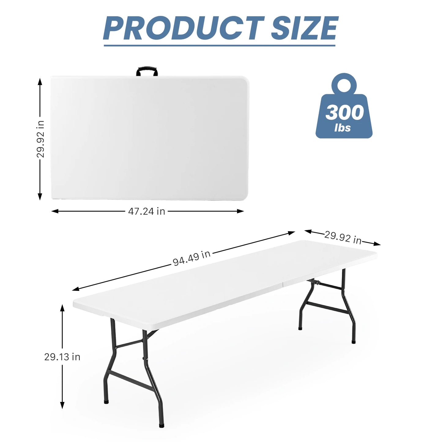 Portable Folding Outdoor Camping Table Camping Hiking Heavy Duty Foldable Table with Carrying Handle Safety Lock For Camping Furniture
