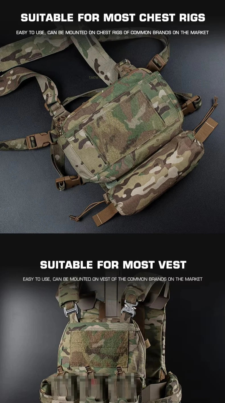 IFAKon Roll 1 Trauma Pouch, IFAK First Aid Kit EDC Medical Rapid Belt Bag Waist Bag for Hunting Airsoft Plate Carrier Chest Rig