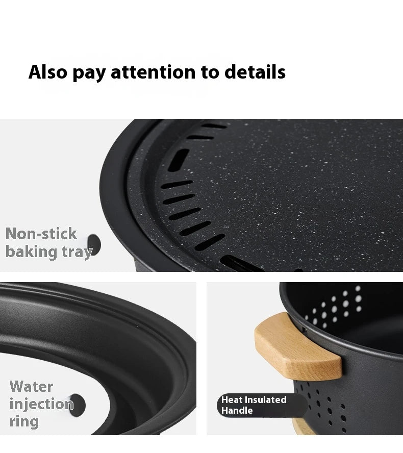 Outdoor Tabletop Barbecue Stove High Temperature Resistant Charcoal Pot Split Storage Camping Gear Picnic BBQ Stove