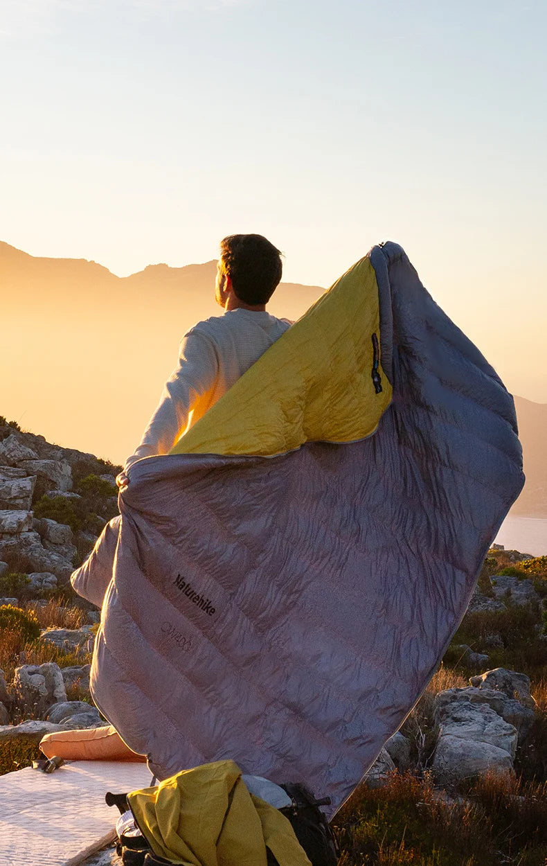 CW700 Sleeping Bag Ultralight Down Sleeping Bag for Adults Outdoor Winter Warm 650FP Duck Down Envelope Sleeping Bag