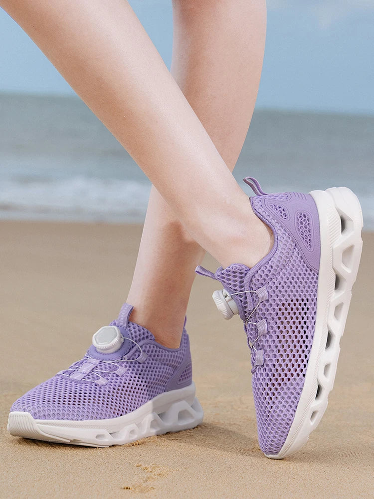 Summer Ladies Mesh Breathable Hiking Shoes Wading Upstream Shoes Women's Lightweight and Comfortable Outdoor Leisure Hiking Shoe
