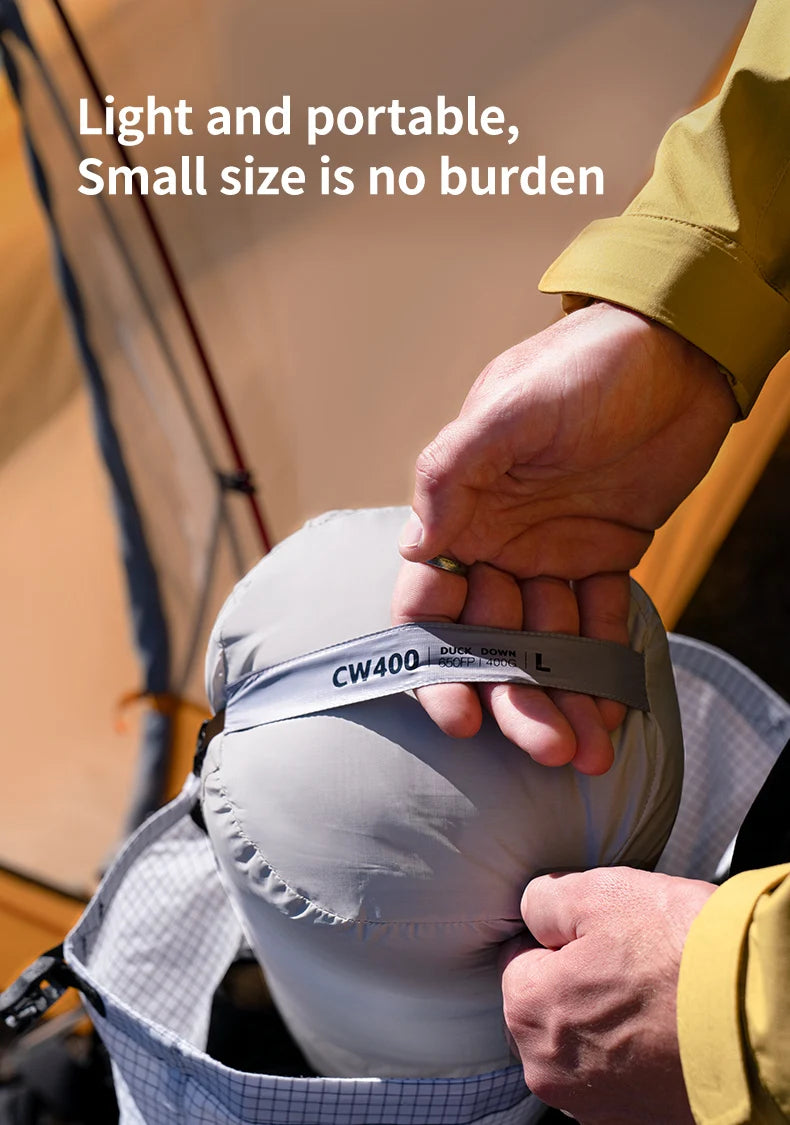 CW700 Sleeping Bag Ultralight Down Sleeping Bag for Adults Outdoor Winter Warm 650FP Duck Down Envelope Sleeping Bag